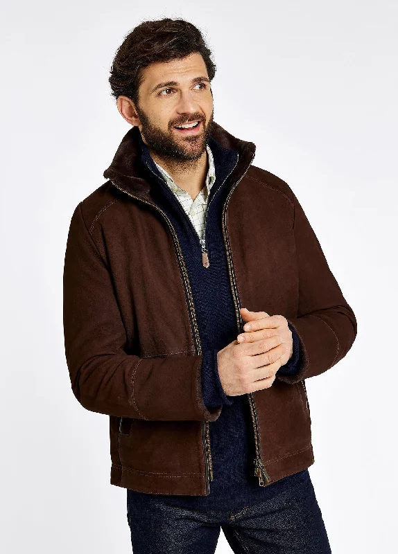 Merriman Men’s leather jacket – Walnut