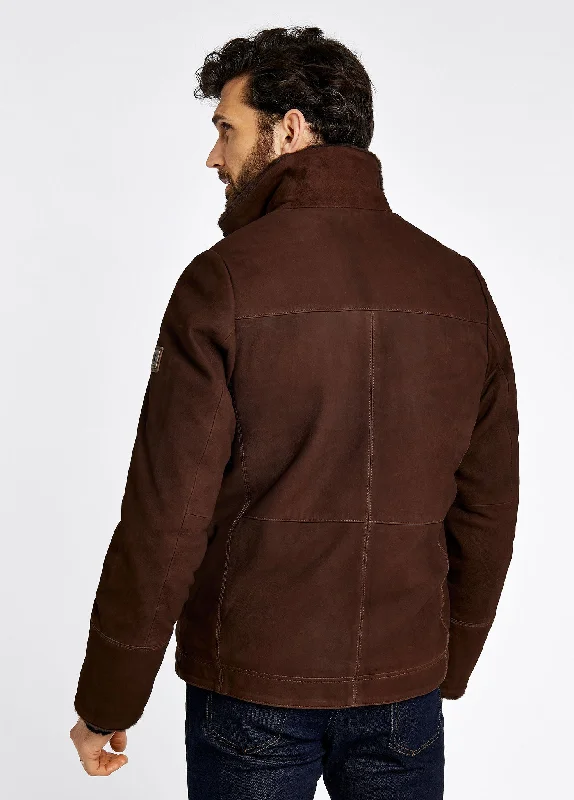 Merriman Men’s leather jacket – Walnut