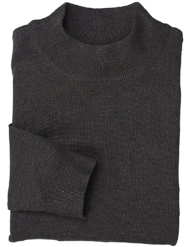 Mock Neck Sweater Color Charcoal