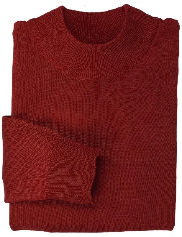 Mock Neck Sweater Color Red