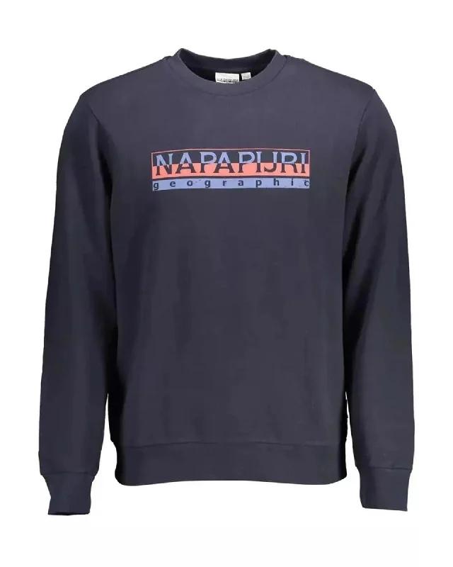 Napapijri Men's Blue Cotton Sweater - 2XL