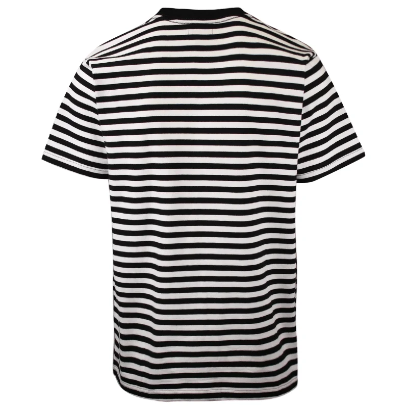 OBEY Men's Black Amoeba Striped S/S T-Shirt (S01A)