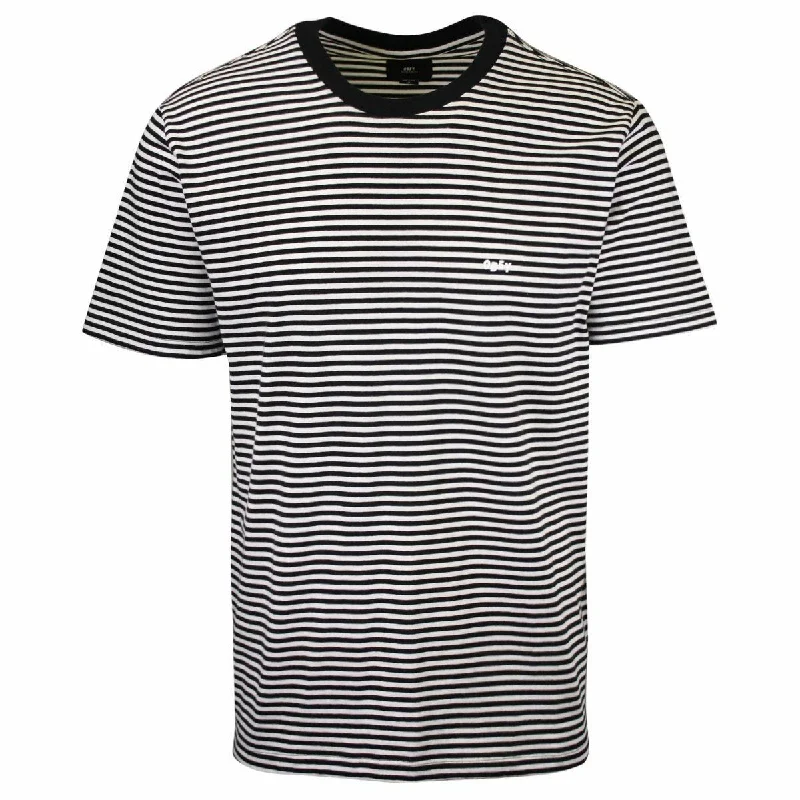 OBEY Men's Black & White Apex Striped S/S T-Shirt (S07)