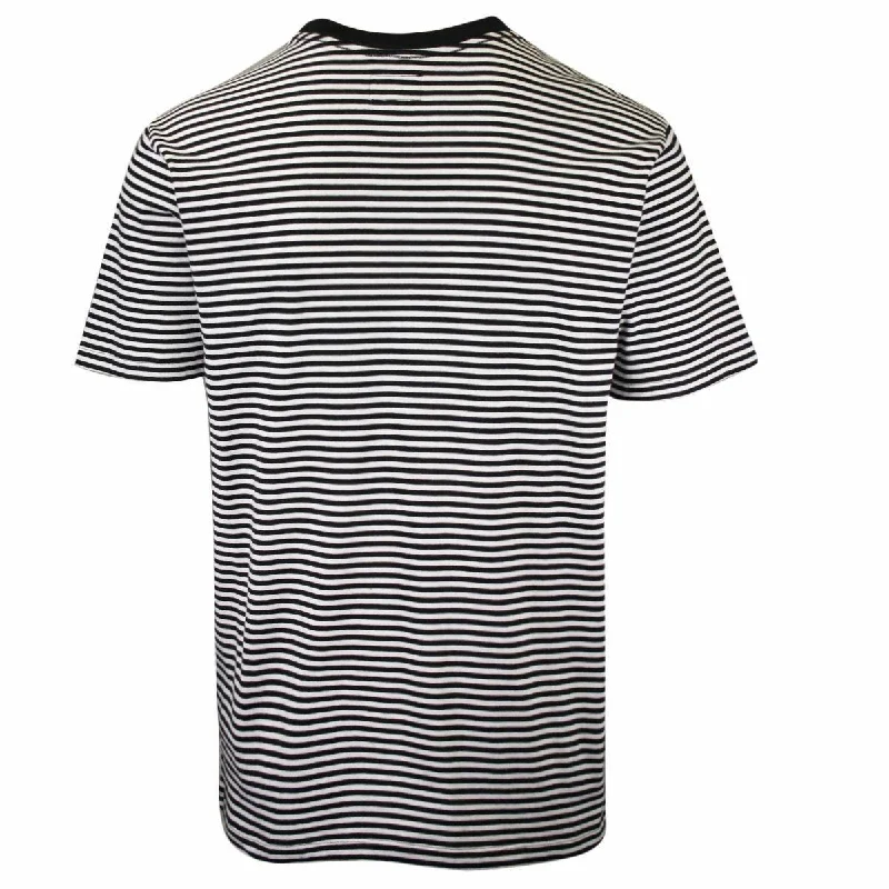 OBEY Men's Black & White Apex Striped S/S T-Shirt (S07)