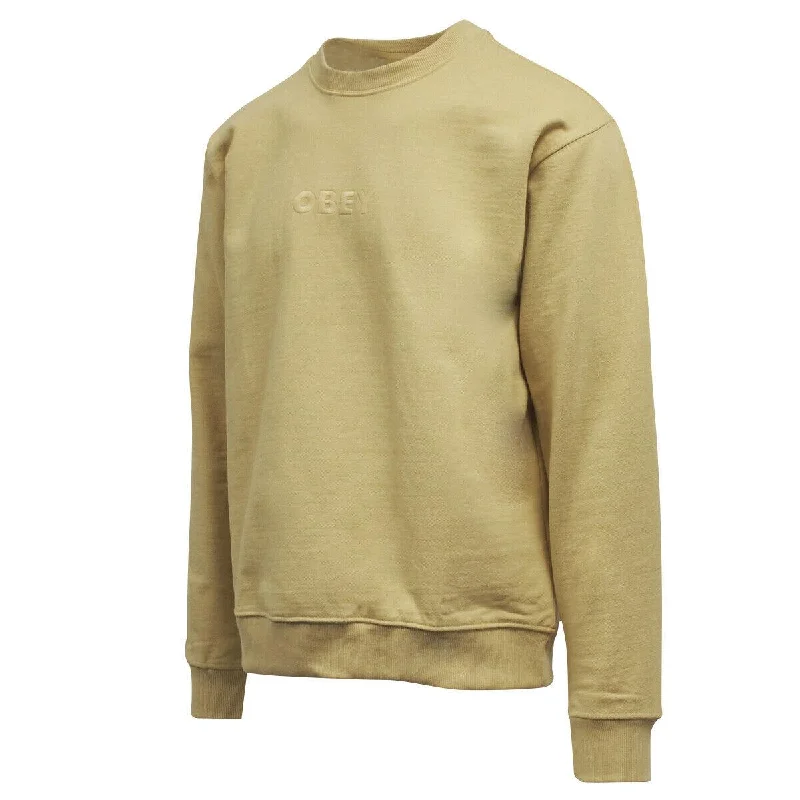 Obey Men's Golden Harvest Bold Ideals Crew Neck L/S Sweater