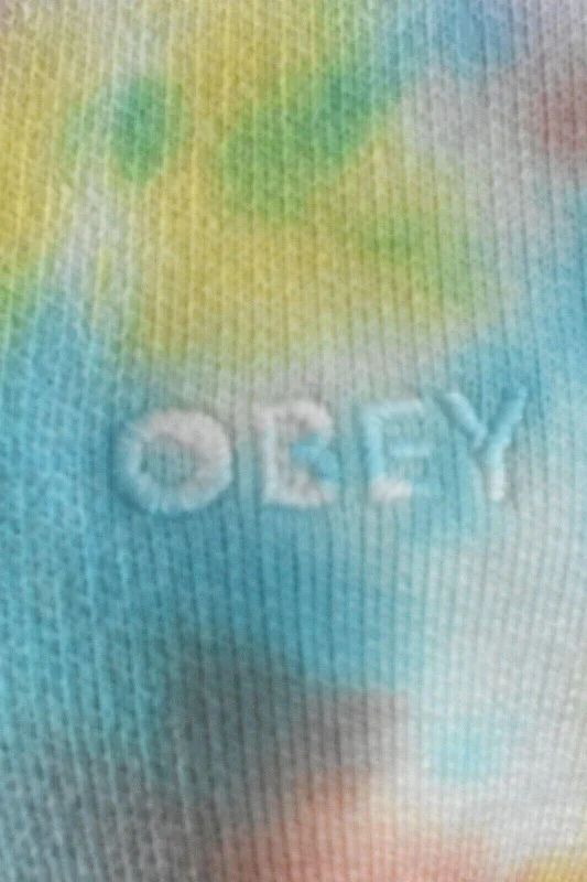 OBEY Men's Sweatshirt Aqua Multi Mini Bold Tie Dye Crew Neck (126)