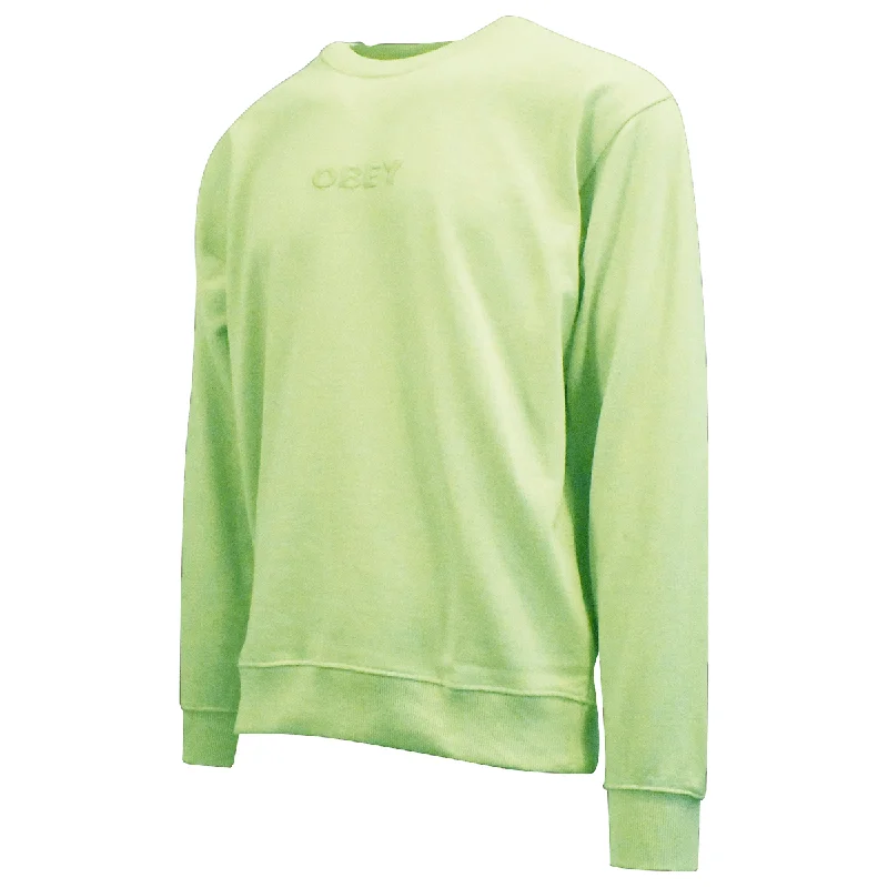 OBEY Men's Sweatshirt Cucumber Bold Ideals Crew Neck Long Sleeve (124)