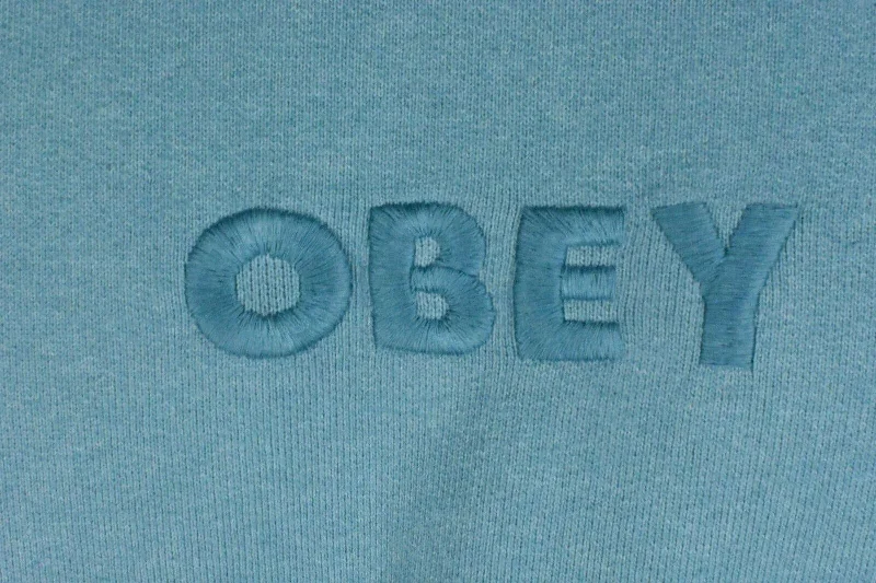 OBEY Men's Sweatshirt Deep Ocean Bold Ideals Crew Neck Long Sleeve (123)