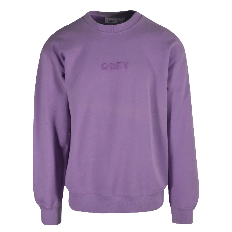 OBEY Men's Sweatshirt Orchid Bold Ideals Crew Neck Long Sleeve (122)