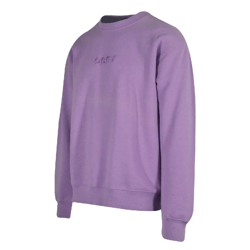 OBEY Men's Sweatshirt Orchid Bold Ideals Crew Neck Long Sleeve (122)