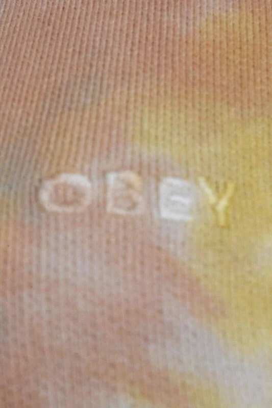 OBEY Men's Sweatshirt Toffee Multi Mini Bold Tie Dye Crew Neck (125)