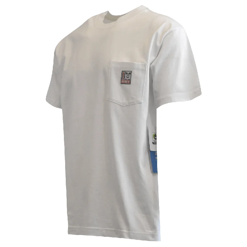 OBEY Men's T-Shirt White Andre The Giant Pocket Tee S/S (132)