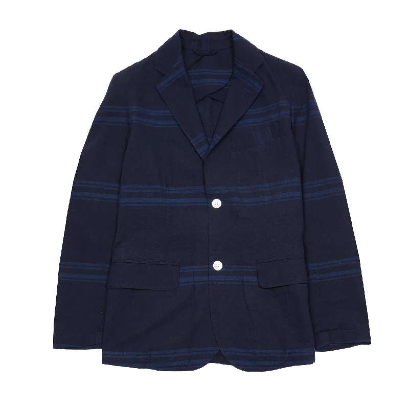 Original Madras Summer Jacket in Blue / Navy Stripe No.39