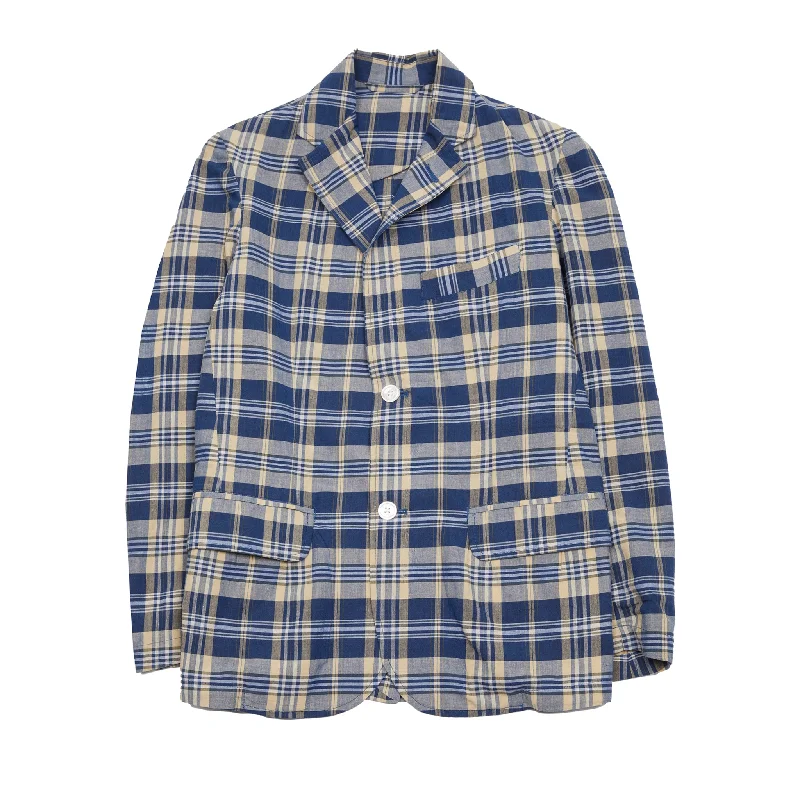 Original Madras Summer Jacket in Blue / Sand Check No.39