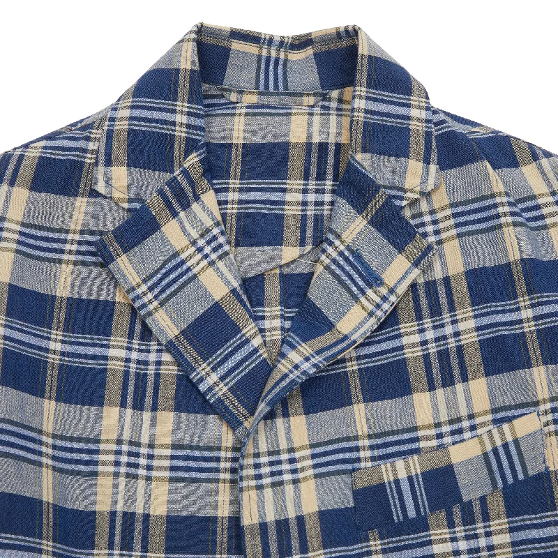 Original Madras Summer Jacket in Blue / Sand Check No.39