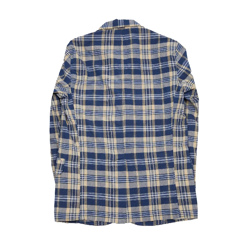 Original Madras Summer Jacket in Blue / Sand Check No.39