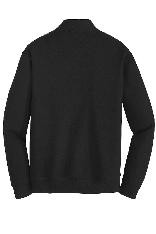 Port Authority Mens 1/4 Zip Long Sleeve Sweater - Deep Black