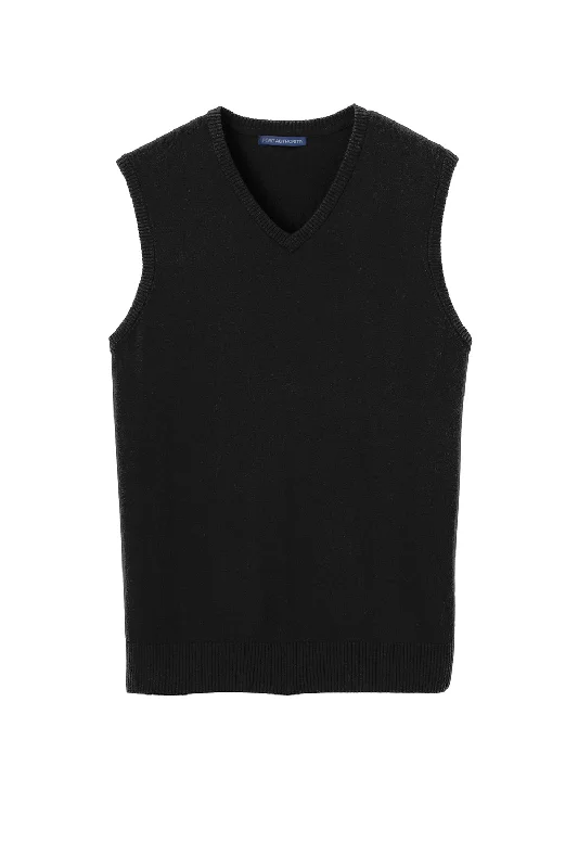 Port Authority Mens V-Neck Sweater Vest - Black