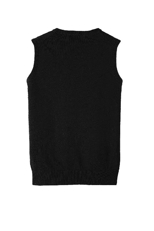 Port Authority Mens V-Neck Sweater Vest - Black