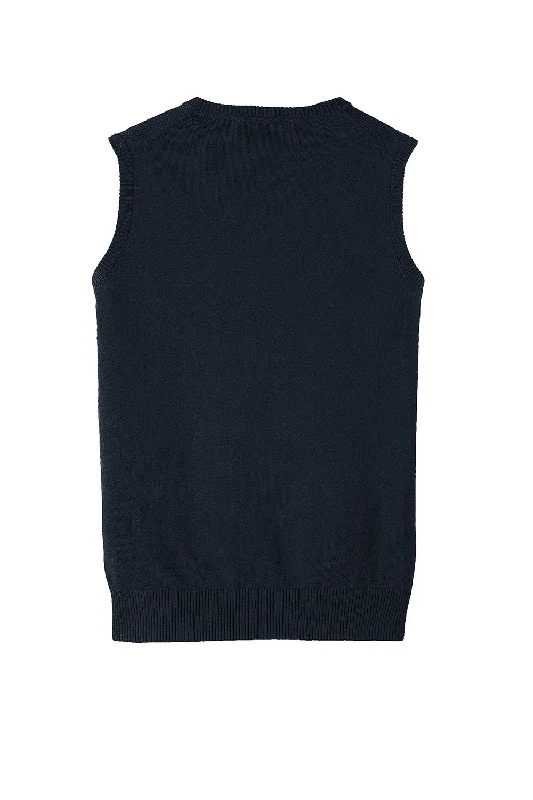 Port Authority Mens V-Neck Sweater Vest - Navy Blue