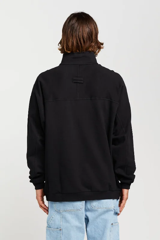 Quarter Zip Crew - Black