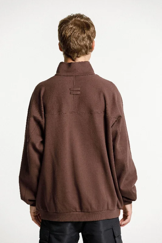 Quarter Zip Crew - Sale - Chocolate