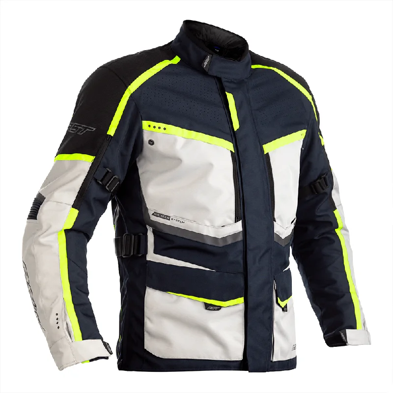 RST MAVERICK CE TEXTILE JACKET [BLUE/FLO YELLOW] 40 S