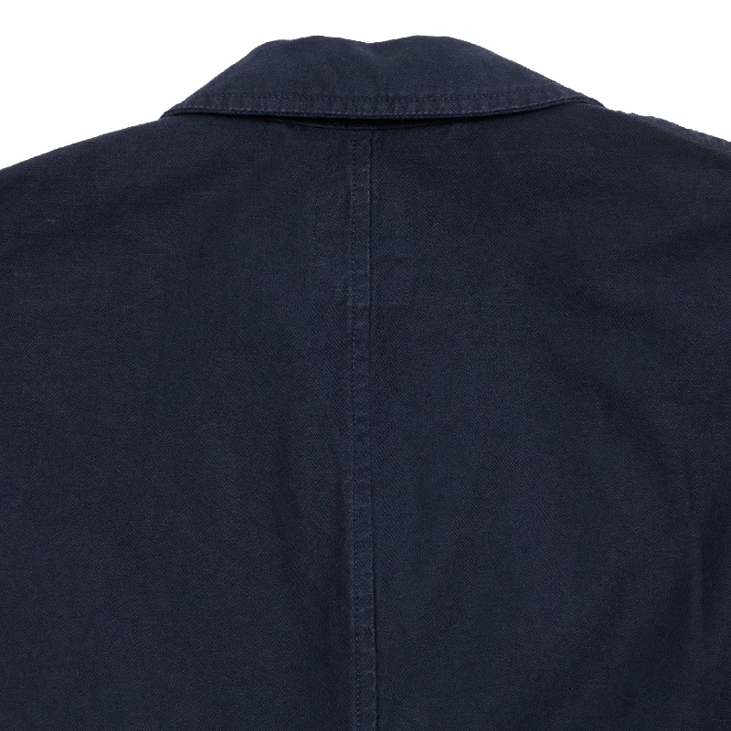 Sage De Cret Cotton/Linen Coverall Jacket in Navy