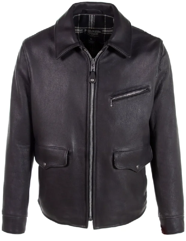 Schott 463 Men's Black U.S Bison Delivery Jacket