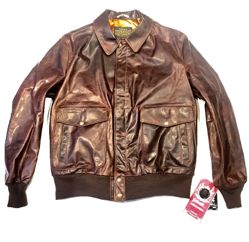 Schott NYC Men's Double Pocket Cowhide Leather Jacket