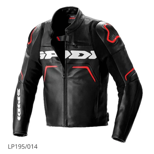 JACKET LEATHER EVORIDER 2 BLACK/RED 50