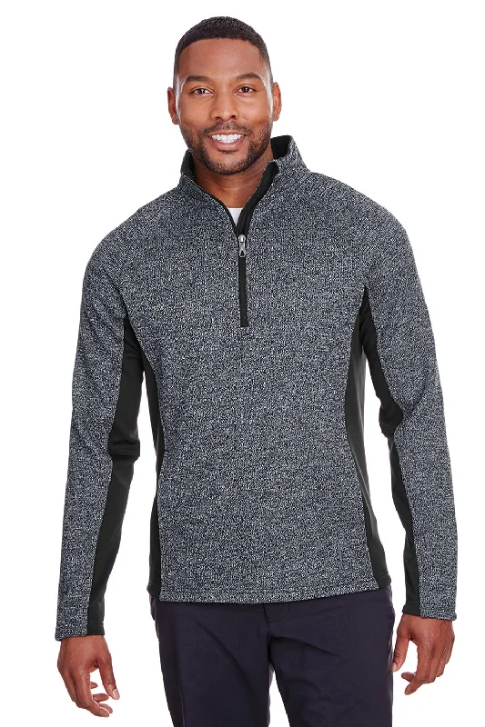 Spyder Mens Constant 1/4 Zip Sweater - Heather Black