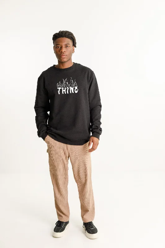 Title Crew - Sale - Black with White Pyro Embroidery