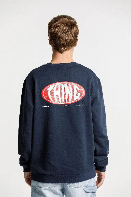 Title Crew - Sale - Navy with Globe Print