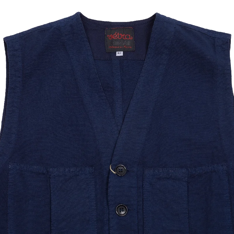 Vetra 5T55/936C Hopsack Vest in Navy