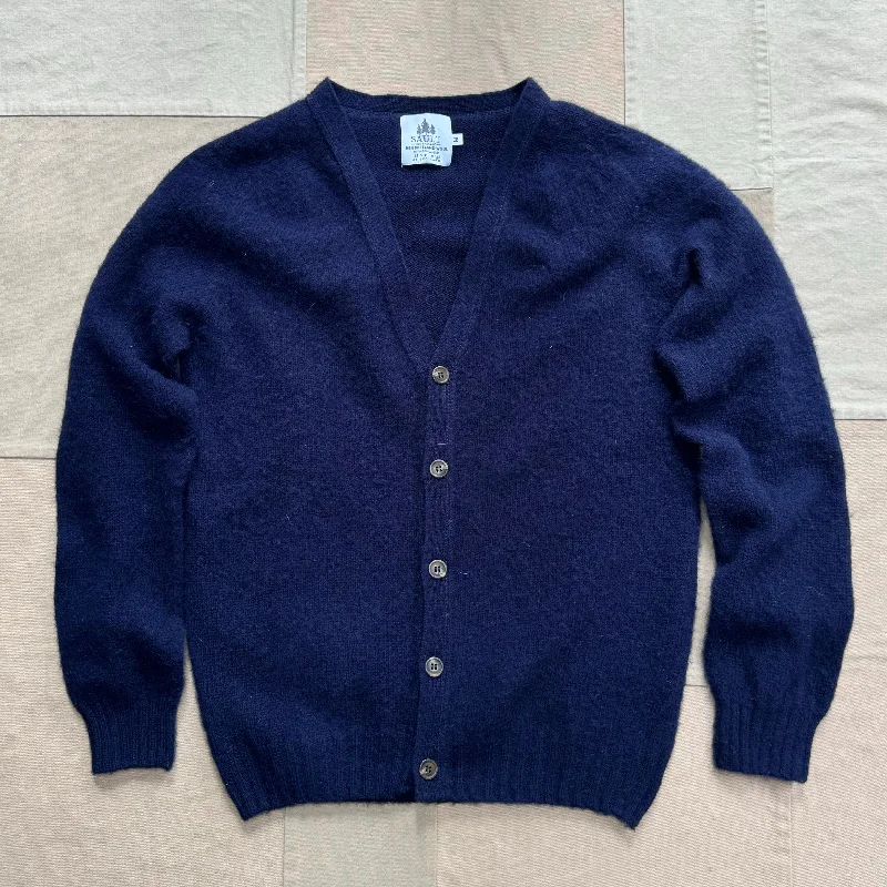 Wool Cardigan, New Navy