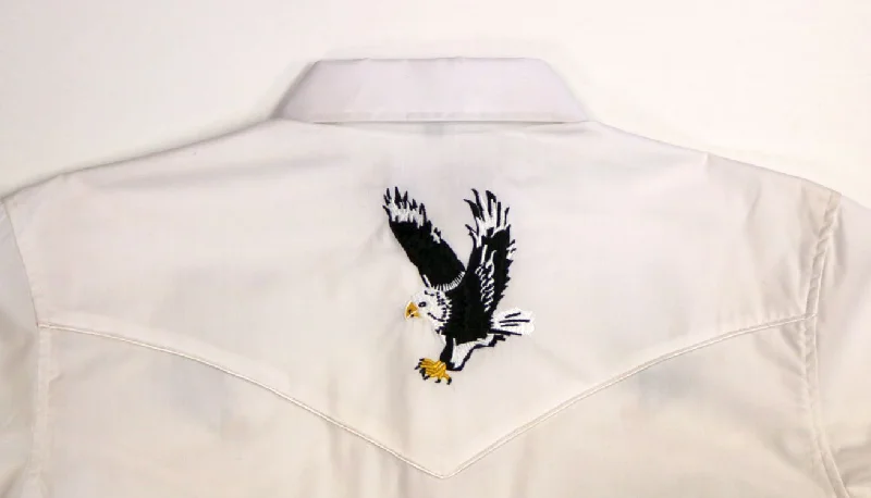 White Horse Men's Embroidered Eagle Shirt