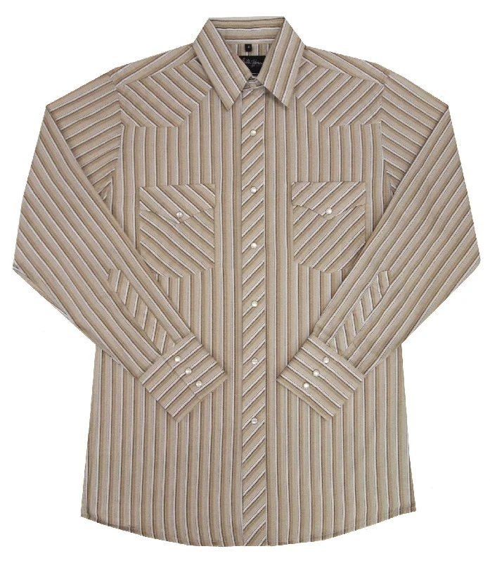 White Horse Mens Stripe Western Shirt