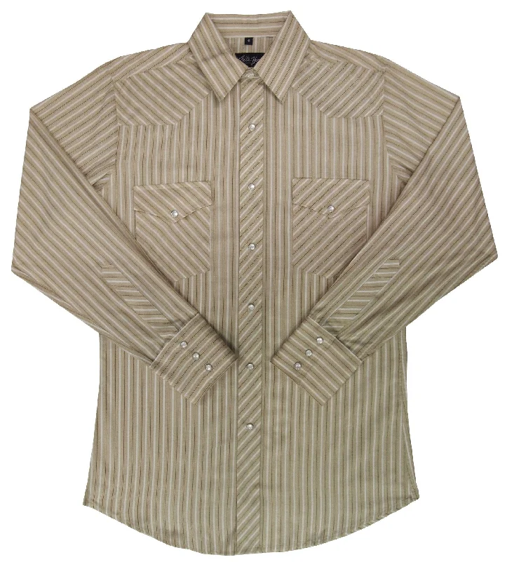 White Horse Mens Stripe Western Shirt