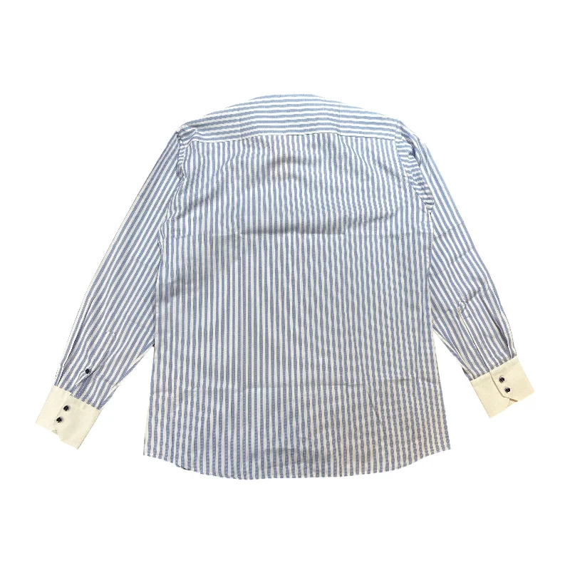 Axxess Blue Gem Stripes Button Up Shirt