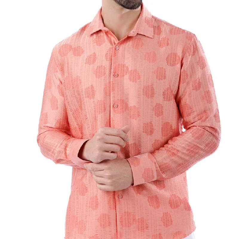 Barabas Coral Rose Button Up Shirt