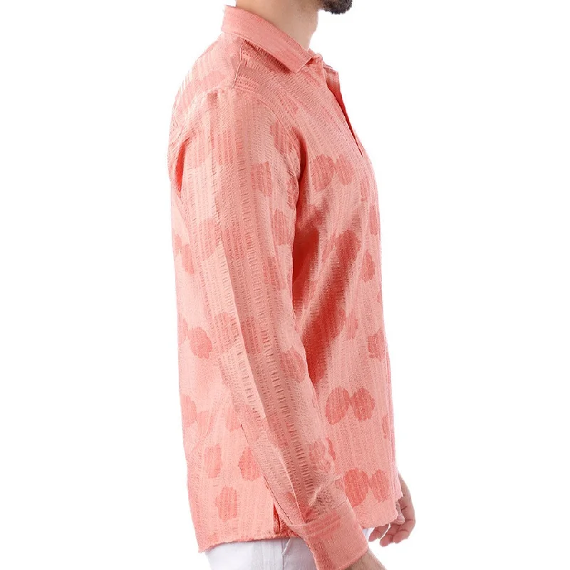 Barabas Coral Rose Button Up Shirt