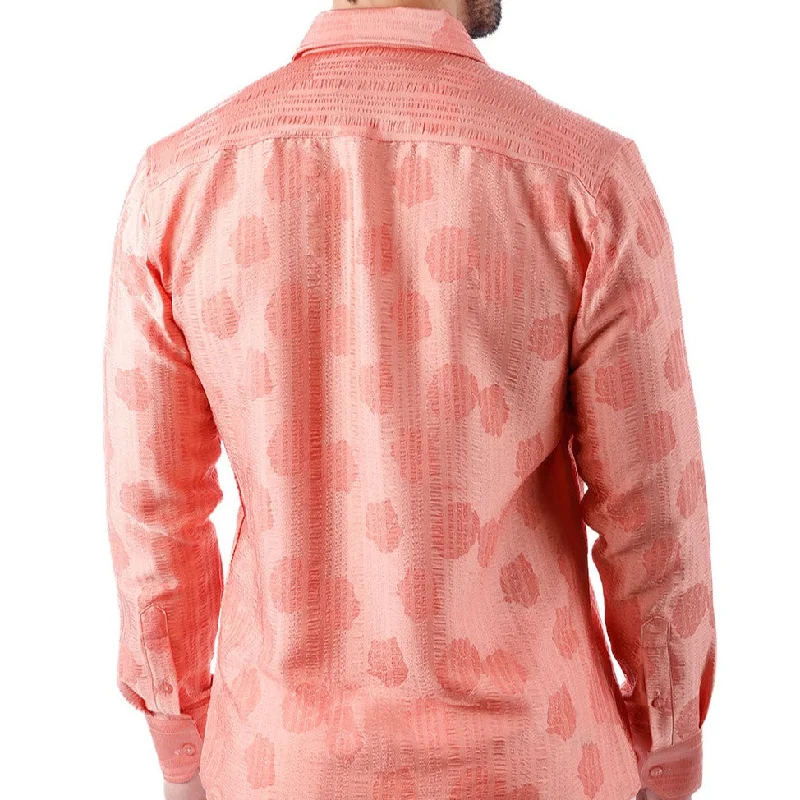 Barabas Coral Rose Button Up Shirt