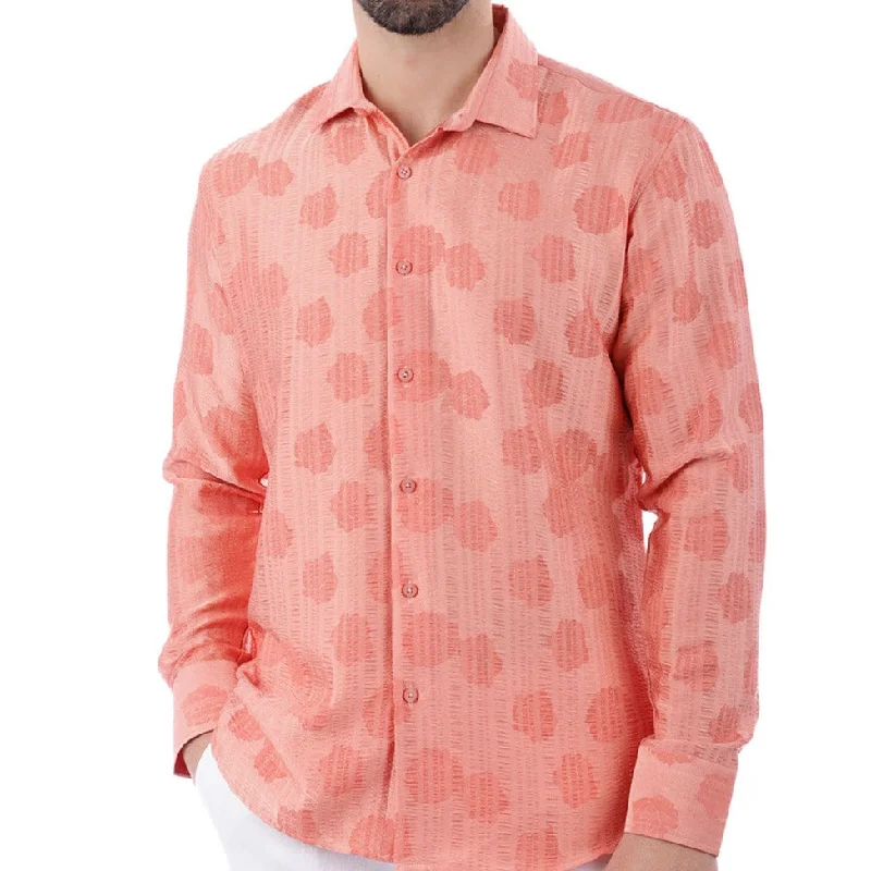 Barabas Coral Rose Button Up Shirt