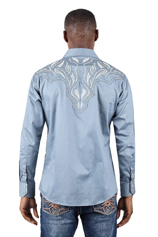 Barabas OCCIDENTAL ARROWS Light Blue Western Shirt