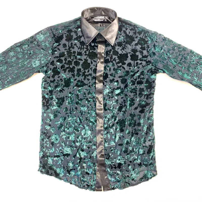 Barabas SOPHISTICATED Emerald Shine Button Up Shirtj