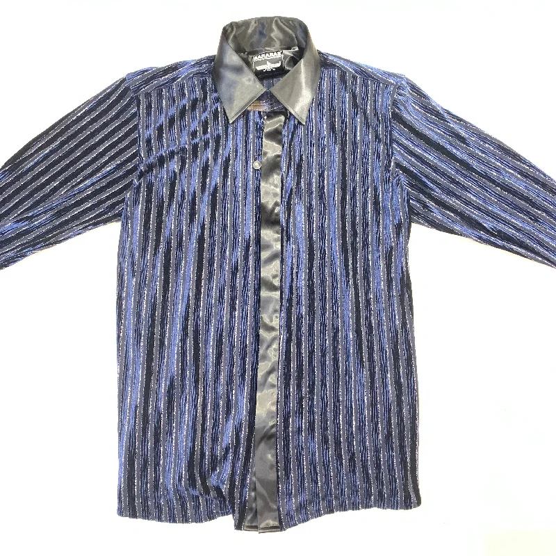 Barabas ULTRAMODERN Navy Shine Button Up Shirt