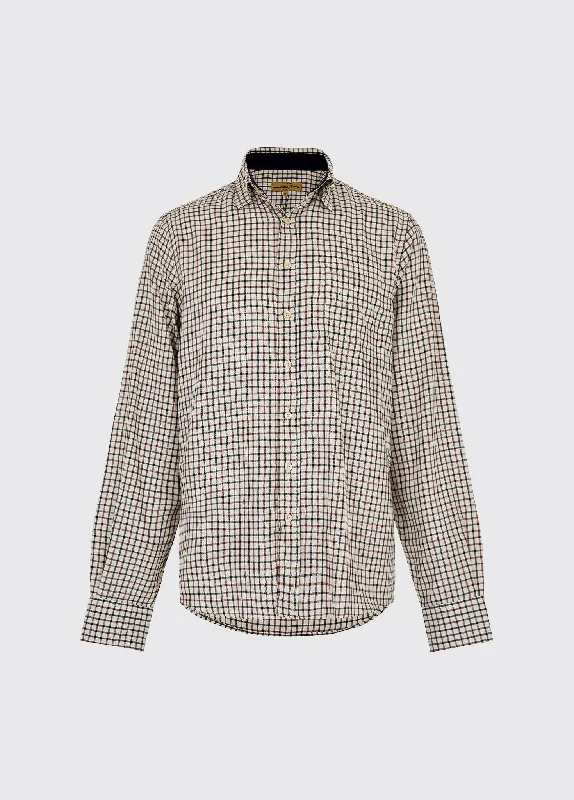 Connell Tattersall Check Shirt - Ox Blood