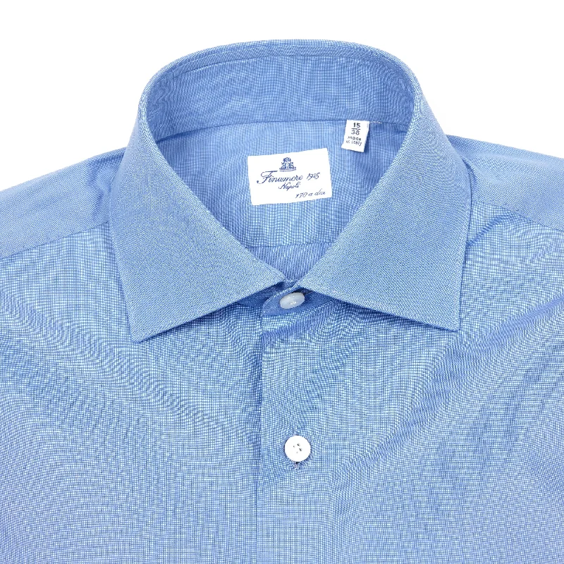 Finamore 170 Shirt in Blue