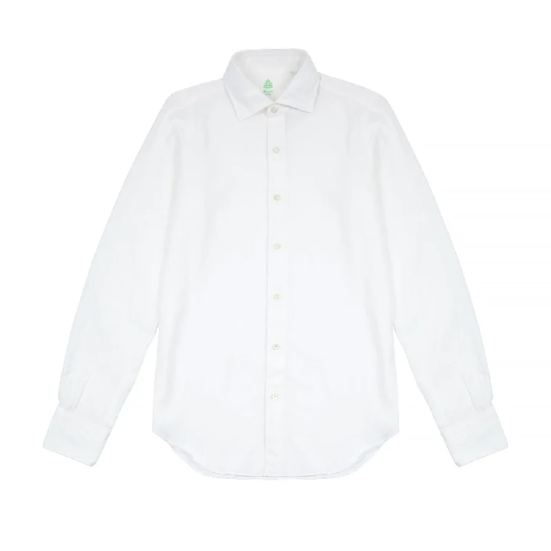 Finamore Tokyo Brushed Cotton Shirt in White